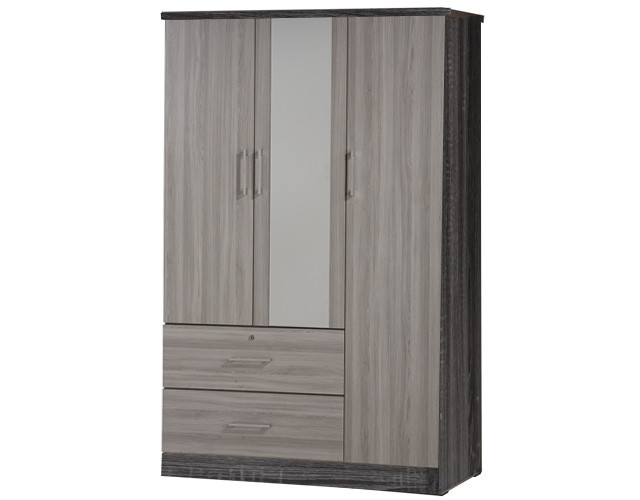 Armoire 2 Portes Coulissantes avec Miroir Navara - Kit-M